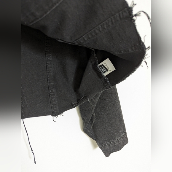 Crop black jean jacket - Picture 4 of 6